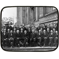 1927 Solvay Conference On Quantum Mechanics Fleece Blanket (mini)