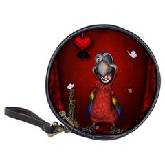 Funny, Cute Parrot With Butterflies Classic 20-cd Wallets by FantasyWorld7