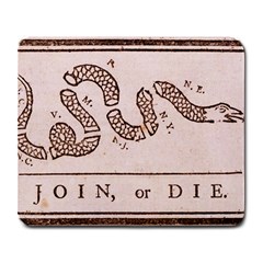 Original Design, Join Or Die, Benjamin Franklin Political Cartoon Large Mousepads by thearts