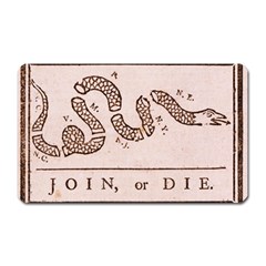 Original Design, Join Or Die, Benjamin Franklin Political Cartoon Magnet (rectangular) by thearts