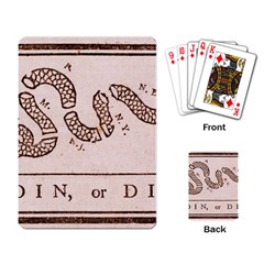 Original Design, Join Or Die, Benjamin Franklin Political Cartoon Playing Card by thearts