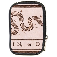 Original Design, Join Or Die, Benjamin Franklin Political Cartoon Compact Camera Cases by thearts