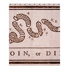 Original Design, Join Or Die, Benjamin Franklin Political Cartoon Shower Curtain 60  X 72  (medium)  by thearts