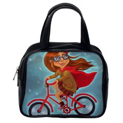 Girl On A Bike Classic Handbags (one Side)