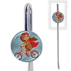 Girl On A Bike Book Mark by chipolinka