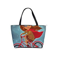 Girl On A Bike Shoulder Handbags