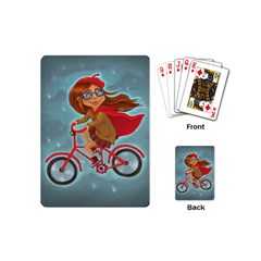 Girl On A Bike Playing Cards (mini)  by chipolinka