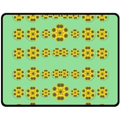 Sun Flowers For The Soul At Peace Fleece Blanket (medium)  by pepitasart