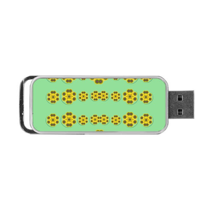 Sun Flowers For The Soul At Peace Portable USB Flash (One Side)