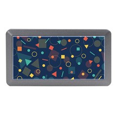 Blue Background Backdrop Geometric Memory Card Reader (mini)