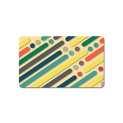 Background Vintage Desktop Color Magnet (Name Card)