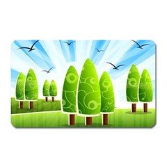 Landscape Nature Background Magnet (Rectangular)