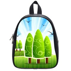 Landscape Nature Background School Bag (Small)