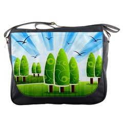 Landscape Nature Background Messenger Bags