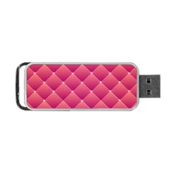 Pink Background Geometric Design Portable Usb Flash (one Side) by Nexatart