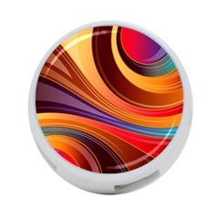 Abstract Colorful Background Wavy 4-Port USB Hub (One Side)