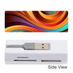 Abstract Colorful Background Wavy Memory Card Reader (Stick) 