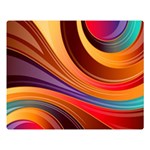 Abstract Colorful Background Wavy Double Sided Flano Blanket (Large)  80 x60  Blanket Front