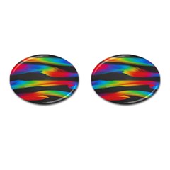 Colorful Background Cufflinks (oval)