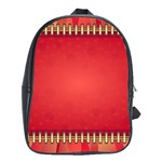 Background Red Abstract School Bag (XL) Front