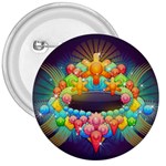 Badge Abstract Abstract Design 3  Buttons Front