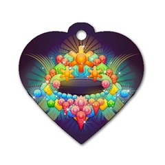Badge Abstract Abstract Design Dog Tag Heart (one Side) by Nexatart
