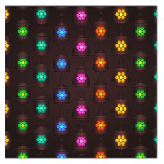 Lanterns Background Lamps Light Large Satin Scarf (square)