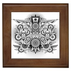 Forest Patrol Tribal Abstract Framed Tiles by Nexatart