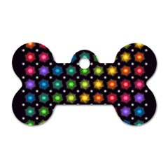 Background Colorful Geometric Dog Tag Bone (one Side)