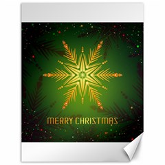 Christmas Snowflake Card E Card Canvas 12  X 16  