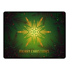 Christmas Snowflake Card E Card Double Sided Fleece Blanket (small)  by Nexatart