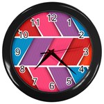 Abstract Background Colorful Wall Clocks (Black) Front