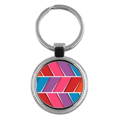 Abstract Background Colorful Key Chains (round) 