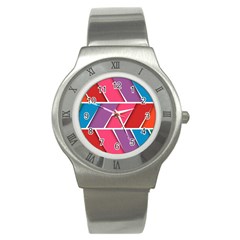 Abstract Background Colorful Stainless Steel Watch by Nexatart