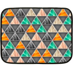Abstract Geometric Triangle Shape Double Sided Fleece Blanket (mini) 