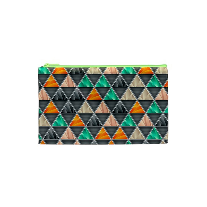 Abstract Geometric Triangle Shape Cosmetic Bag (XS)