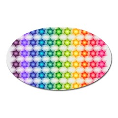 Background Colorful Geometric Oval Magnet by Nexatart