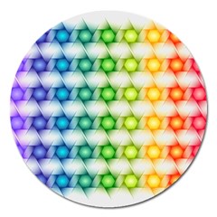 Background Colorful Geometric Magnet 5  (round) by Nexatart