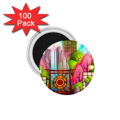 Zen Garden Japanese Nature Garden 1.75  Magnets (100 pack) 