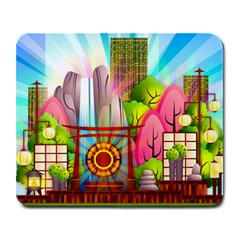 Zen Garden Japanese Nature Garden Large Mousepads