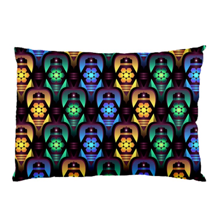 Pattern Background Bright Blue Pillow Case (Two Sides)