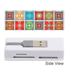 Tiles Pattern Background Colorful Memory Card Reader (stick)  by Nexatart