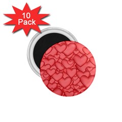 Background Hearts Love 1.75  Magnets (10 pack) 