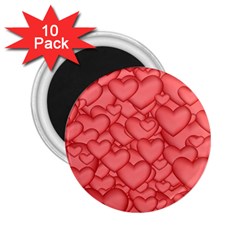 Background Hearts Love 2 25  Magnets (10 Pack) 