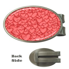 Background Hearts Love Money Clips (Oval) 