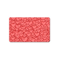 Background Hearts Love Magnet (Name Card)