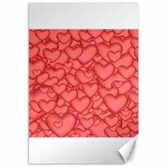 Background Hearts Love Canvas 12  x 18  