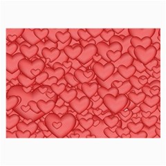 Background Hearts Love Large Glasses Cloth