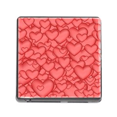 Background Hearts Love Memory Card Reader (Square)