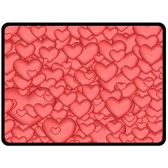 Background Hearts Love Fleece Blanket (Large) 